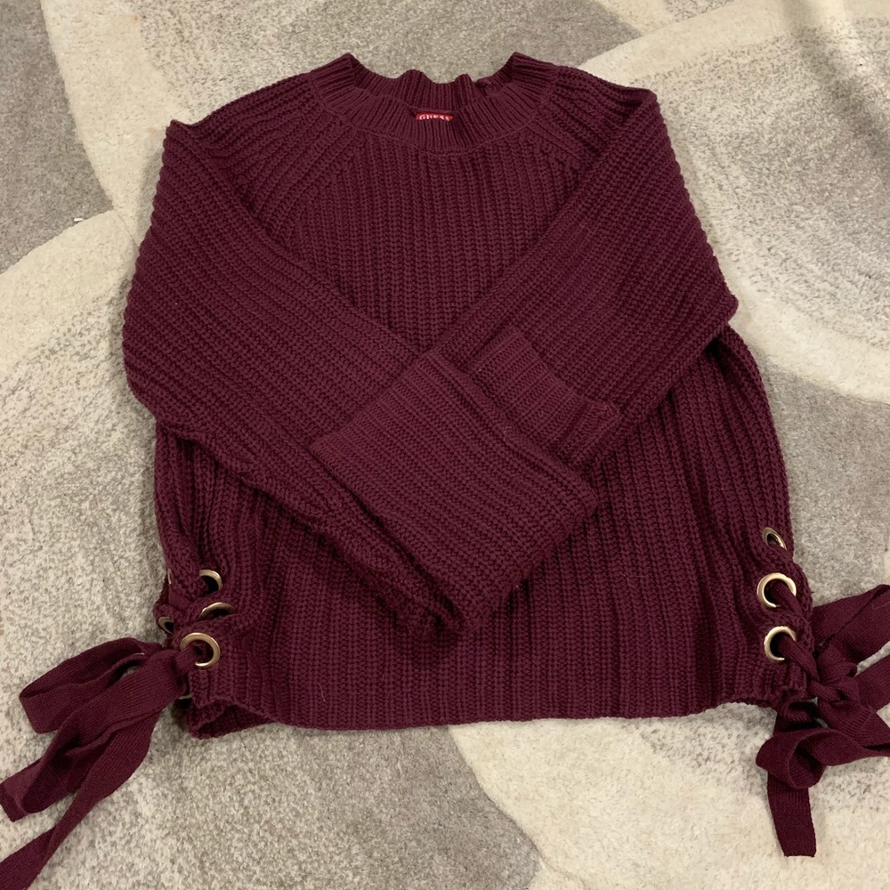 Guess Burgundy Knitted Sweater
